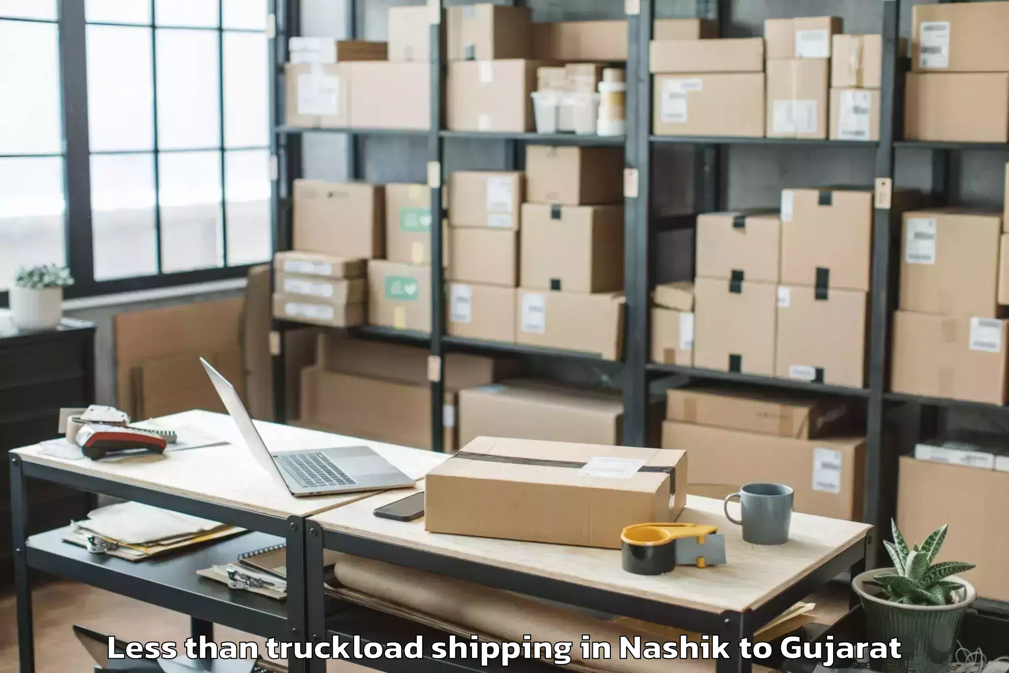 Top Nashik to Khedbrahma Less Than Truckload Shipping Available